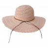 Růžový dámský krajkový klobouk - 58 cm