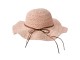 Růžový sluneční dětský klobouk v háčkovaném stylu - 52 cm