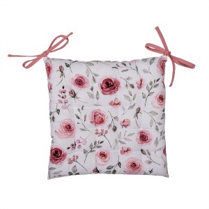Bavlněný podsedák s růžemi Rustic Rose - 40*40*4 cm