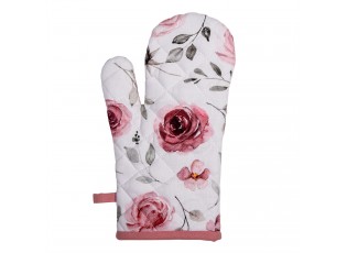 Bavlněná chňapka-rukavice s růžemi Rustic Rose - 18*30 cm