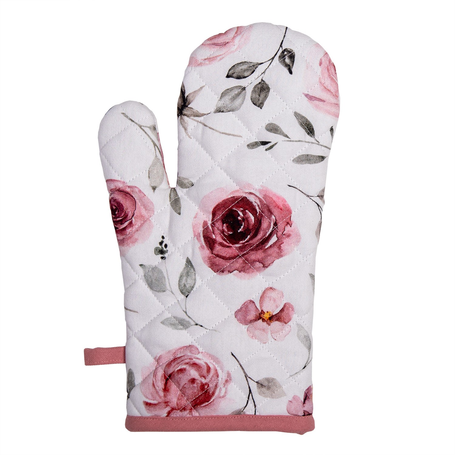 Levně Bavlněná chňapka-rukavice s růžemi Rustic Rose - 18*30 cm RUR44