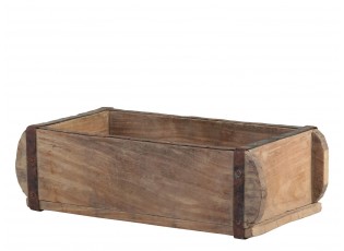 Dřevěná přírodní retro bedýnka Brick old - 30*15*10 cm
