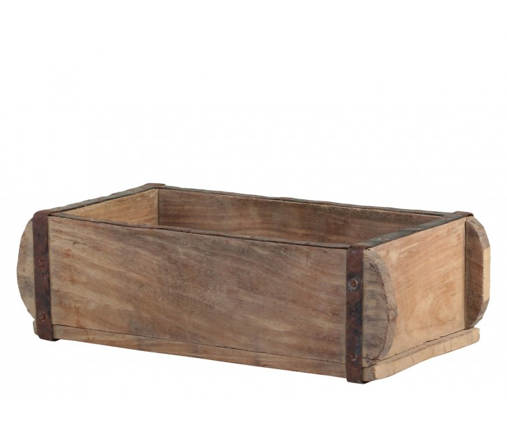 Dřevěná přírodní retro bedýnka Brick old - 30*15*10 cm Chic Antique