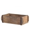 Dřevěná přírodní retro bedýnka Brick old - 30*15*10 cmMateriál: staré dřevo, kovBarva : přírodní s patinou, úmyslný rez na kovu