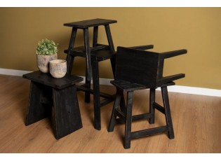 Dřevěná hnědá stolička FawnC - 42*28*43 cm