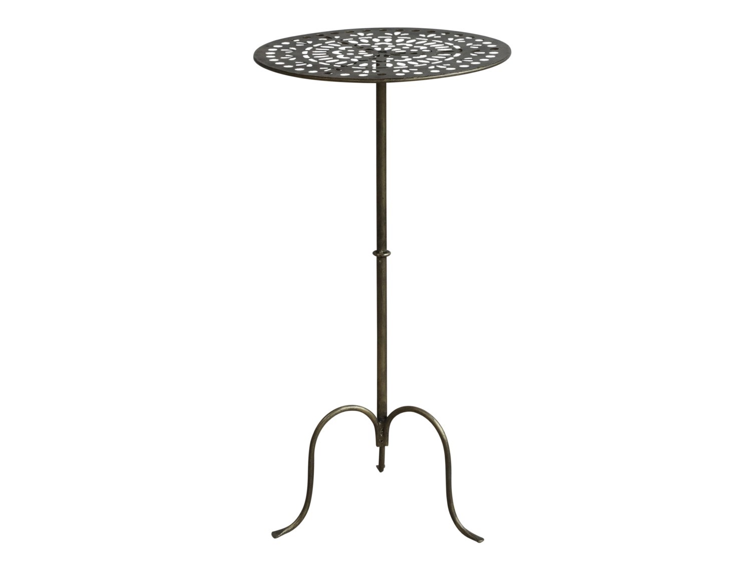 Levně Mosazný antik kovový odkládací stolek Arras s patinou - Ø 30*60 cm 41052913 (41529-13)