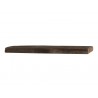 Hnědá dřevěná retro nástěnná polička Grimaud - 61*14*4cm Barva: hnědá s patinou a odřením, rez na kovuMateriál: dřevo, kov