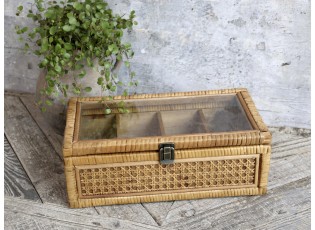 Ratanový box s bambusovým výpletem French - 36*21*13cm