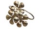 Bronzový kovový držák na ubrousky s kytičkou Flower - 6*5cm