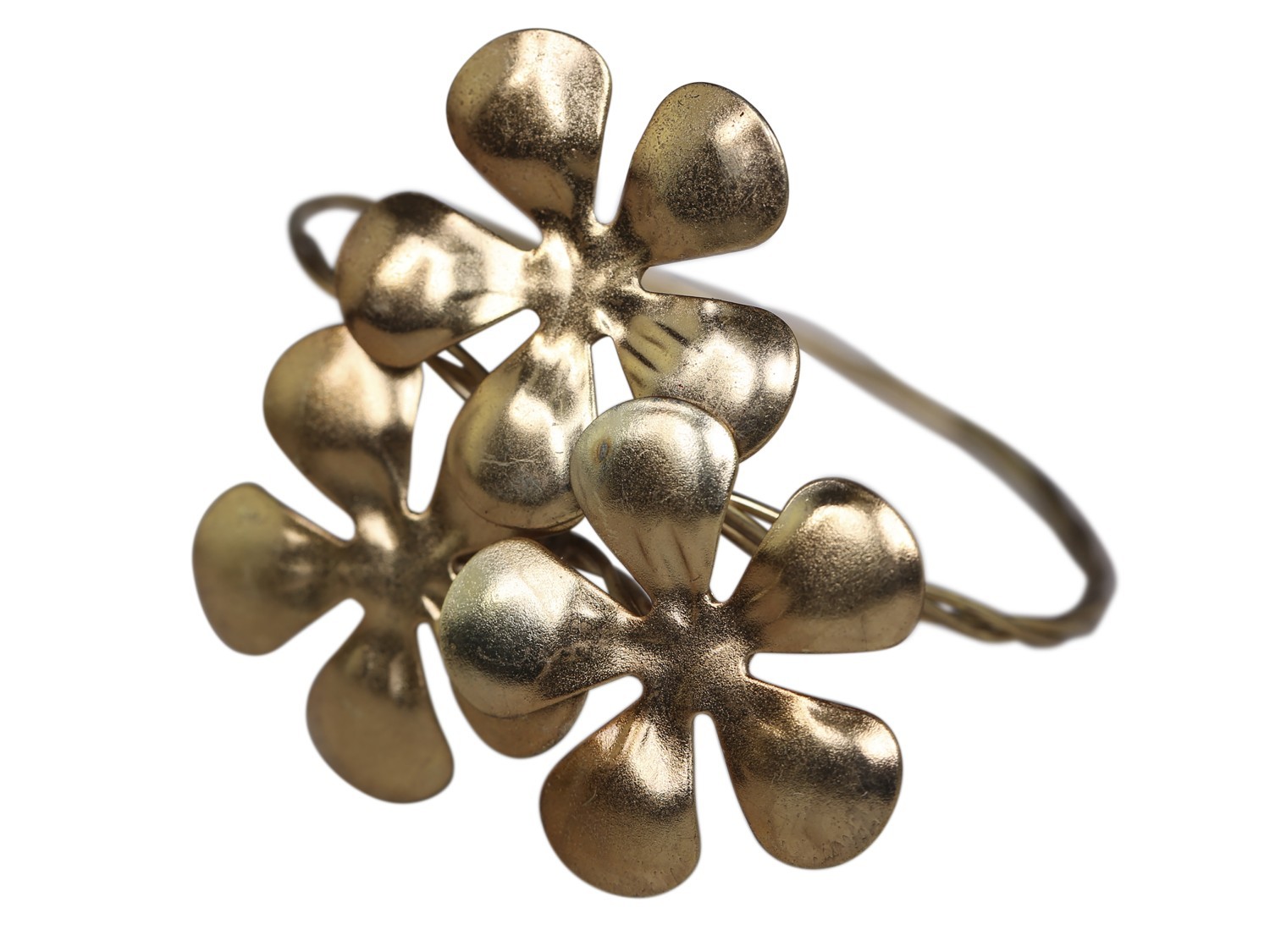 Bronzový kovový držák na ubrousky s kytičkou Flower - 6*5cm 39034813 (39348-13)