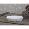 Porcelánová béžová miska na mýdlo Diamond - 13*9*2.5 cm Barva: světle béžováMateriál: porcelán