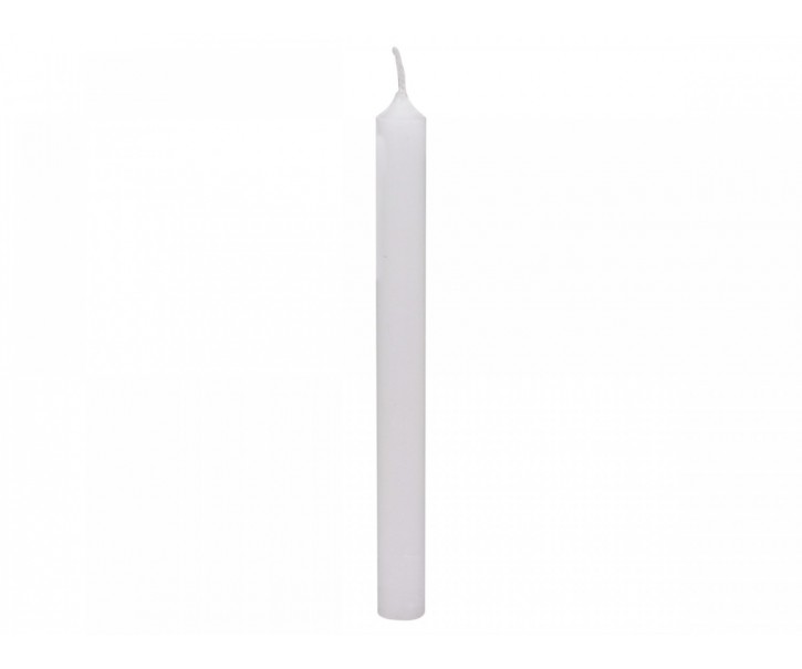 Bílá úzká svíčka Taper white - Ø 1,2 *13cm / 2.5h