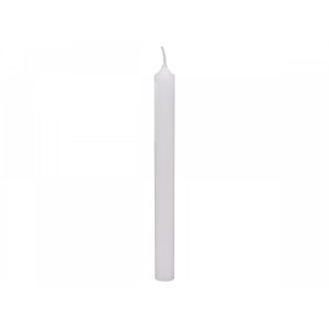 Bílá úzká svíčka Taper white - Ø 1,2 *13cm / 2.5h
