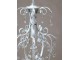 Bílý vintage ručně vyrobený lustr s kamínky Chandelié - 22*40cm/E14