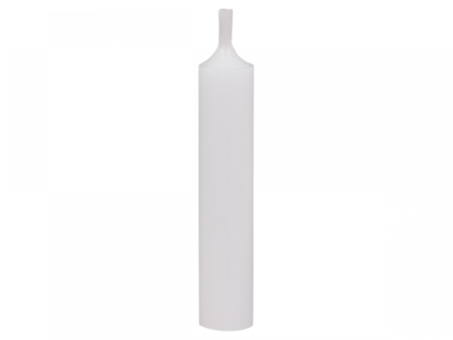 Levně Bílá úzká krátká svíčka Short dinner white - Ø 2 *11cm / 4.5h 70085401 (70854-01)