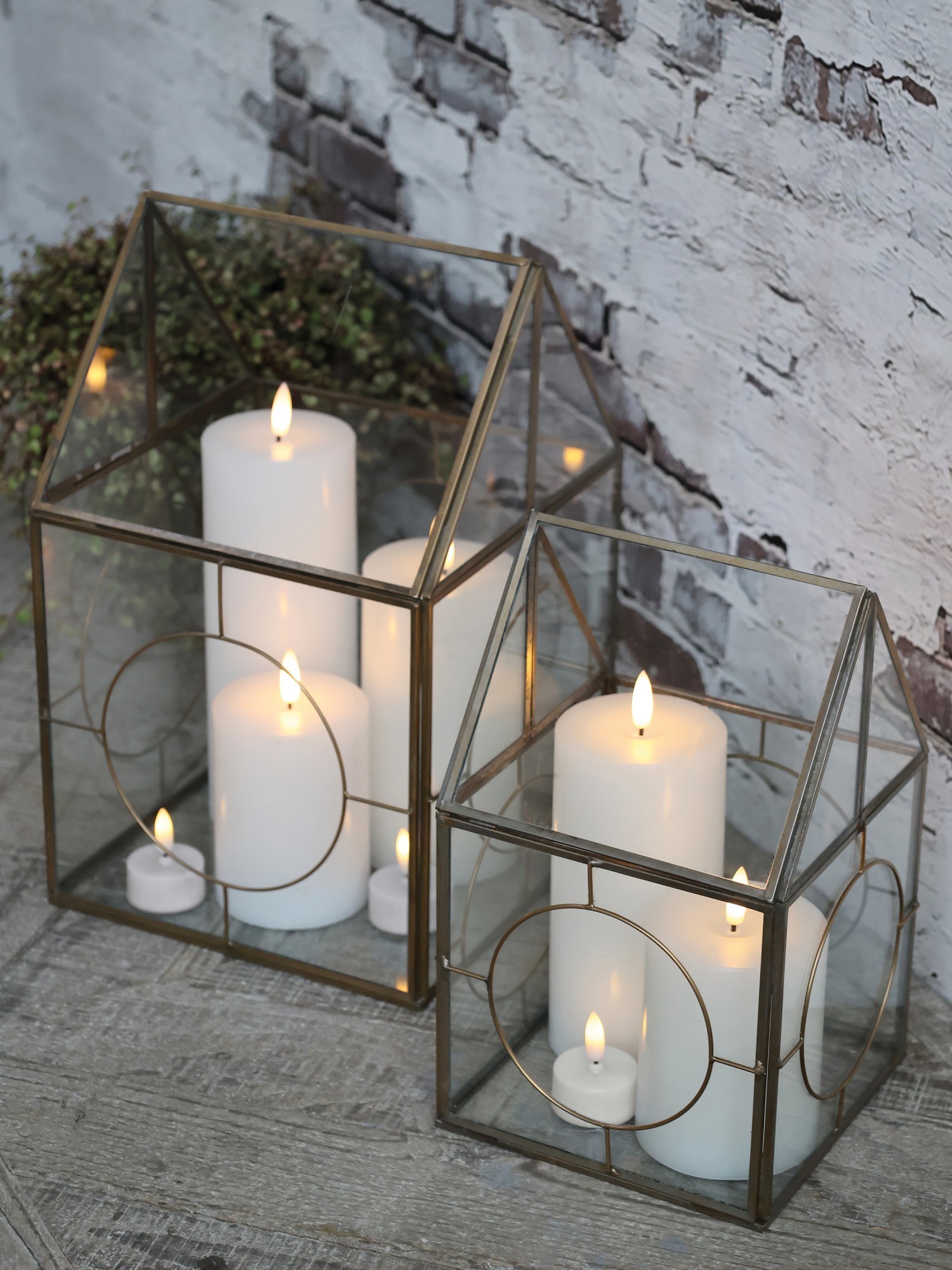 Bílá široká a vysoká svíčka na baterie Candle led - Ø 7,5 *20cm /2xAA