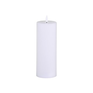 Bílá široká a vysoká svíčka na baterie Candle led - Ø 7,5 *20cm /2xAA