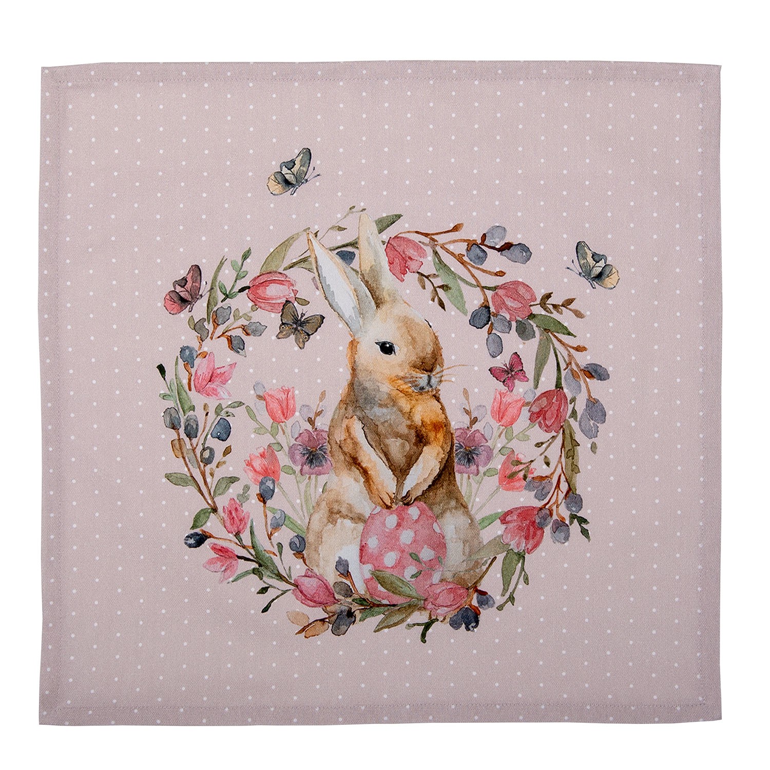 6ks bavlněné ubrousky s králíčkem Happy Bunny - 40*40 cm