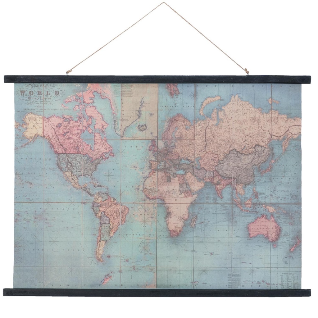 Nástěnná mapa světa- 105*2*76 cm