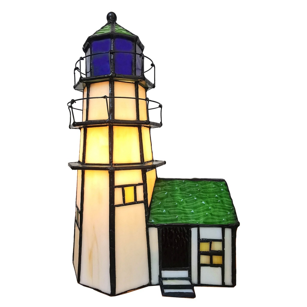 Stolní lampa Tiffany Lighthouse II